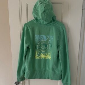Peloton Mint Green Hooded Sweatshirt with Gradient Logo
